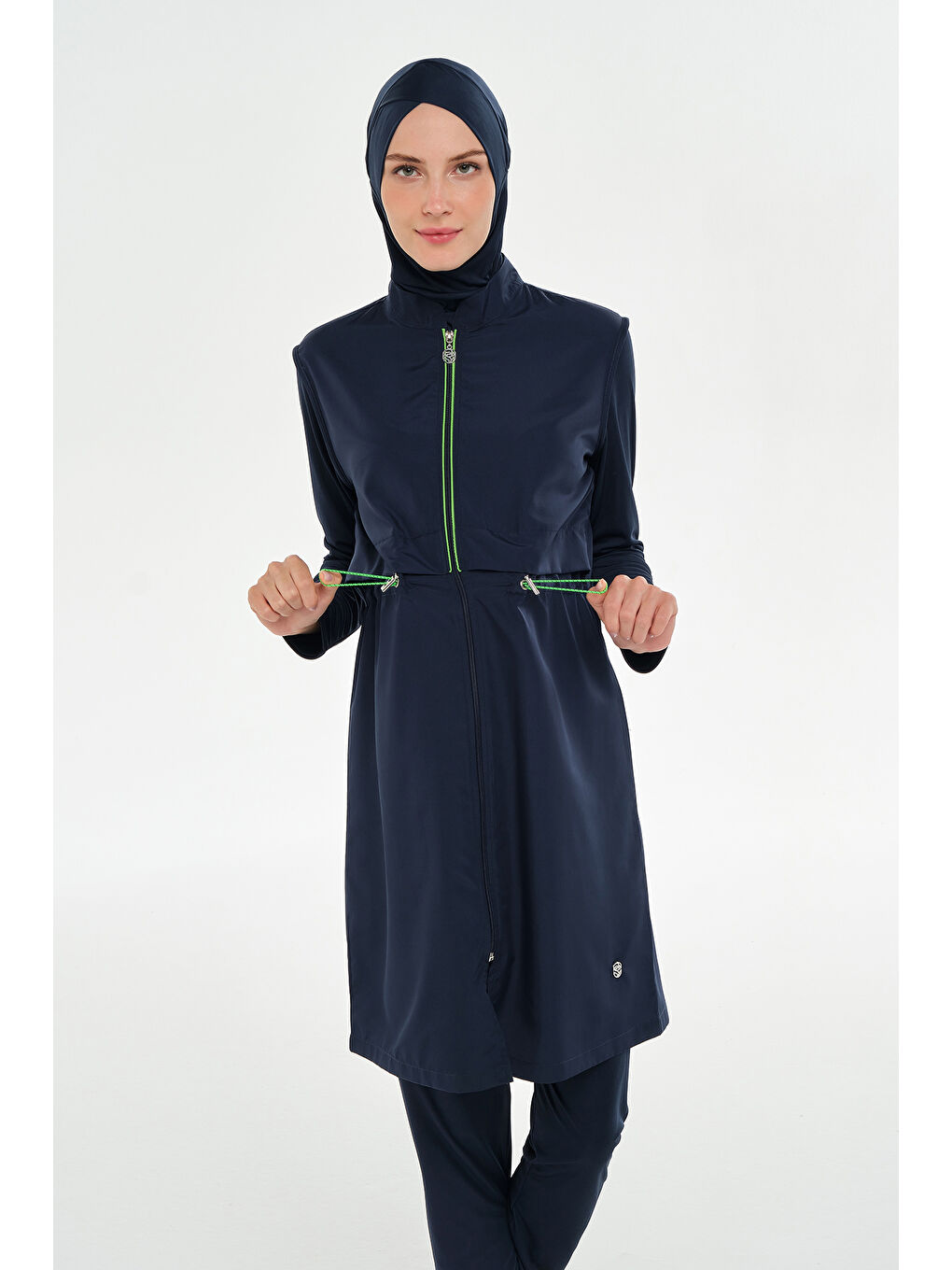 Büyük Beden Tam Kapalı Tesettür Mayo 3314 Lacivert-2
