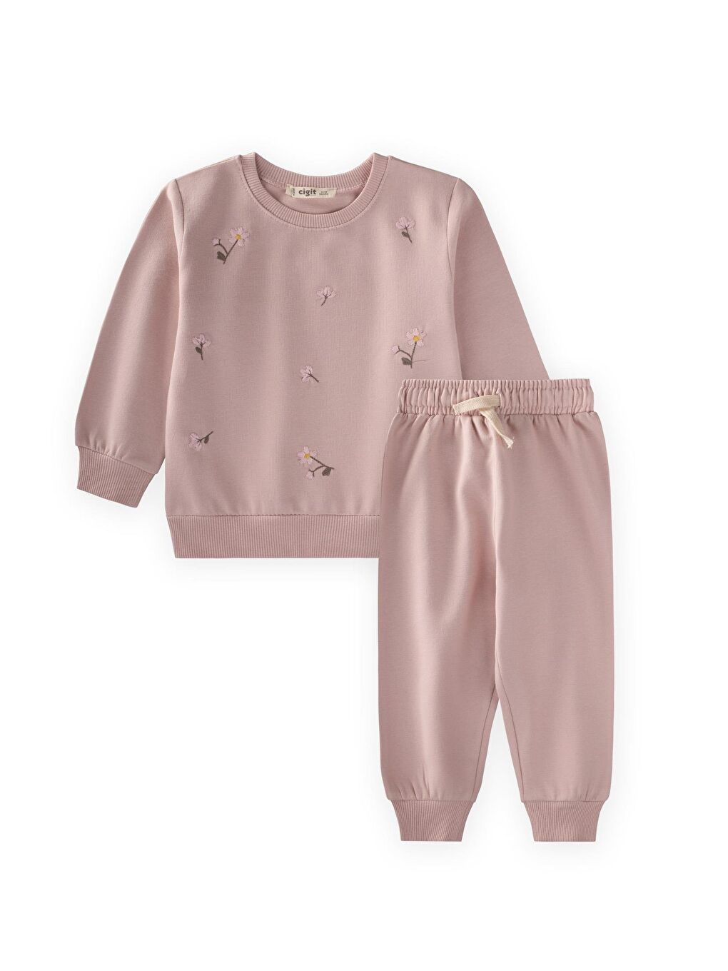 Sweatshirt Takım 1-7 Yaş Pudra Pembe