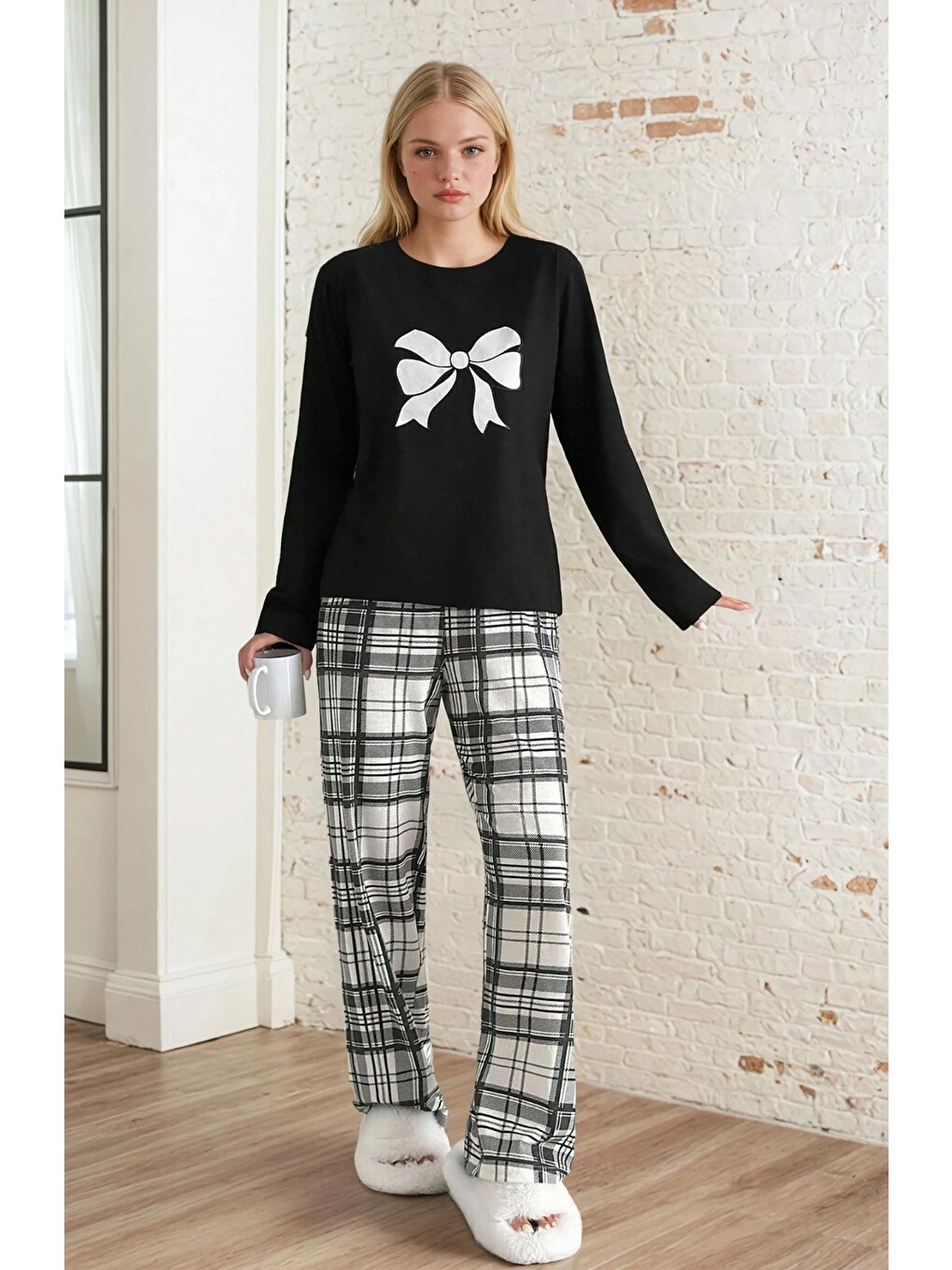 Siyah Kadın Pijama Takım-1