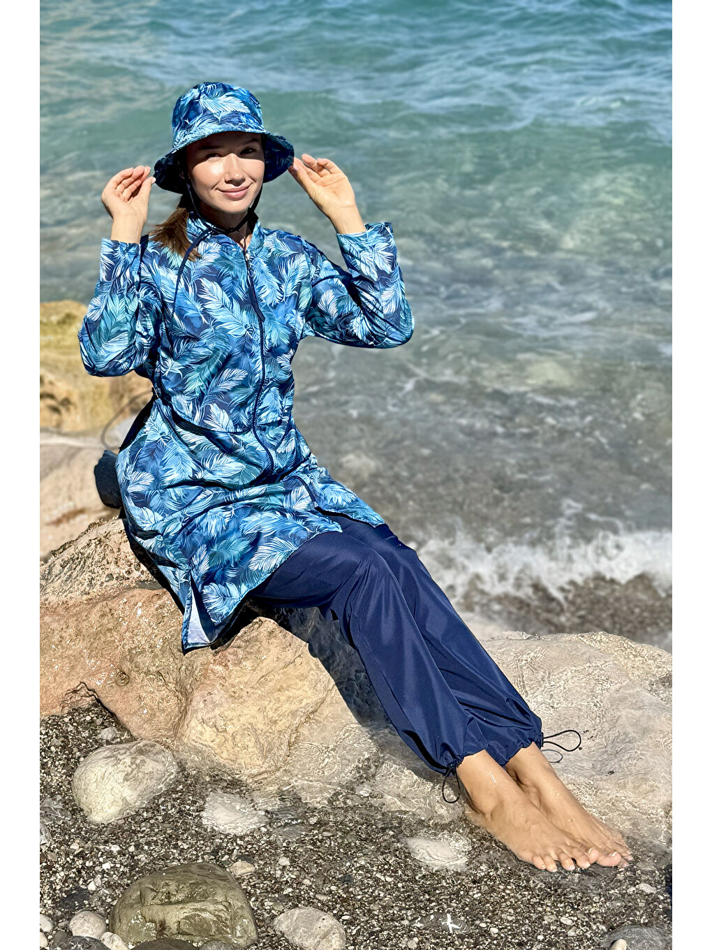 Paraşüt Tam Kapalı Tesettür Mayo 2503 Tülay Lacivert