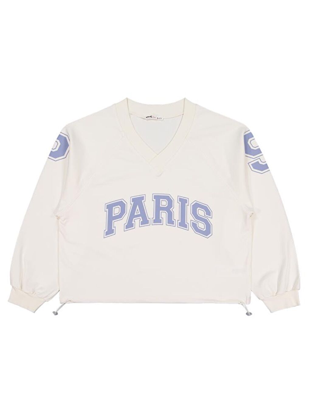 Ekru Girls Paris Baskılı 10-13 Yaş Sweatshirt-1