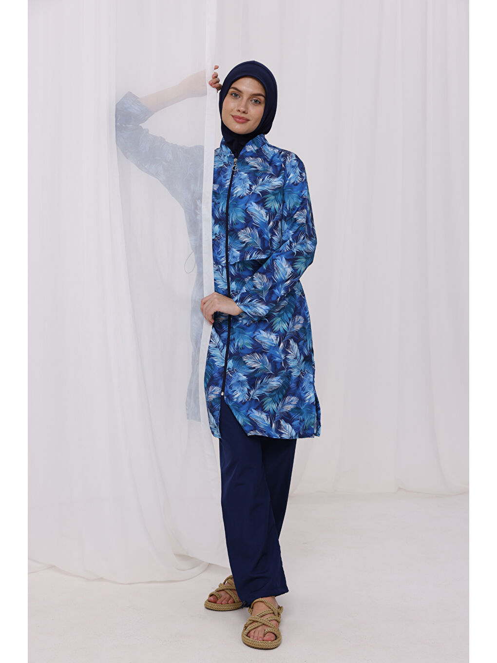 Paraşüt Tam Kapalı Tesettür Mayo 2503 Tülay Lacivert-2