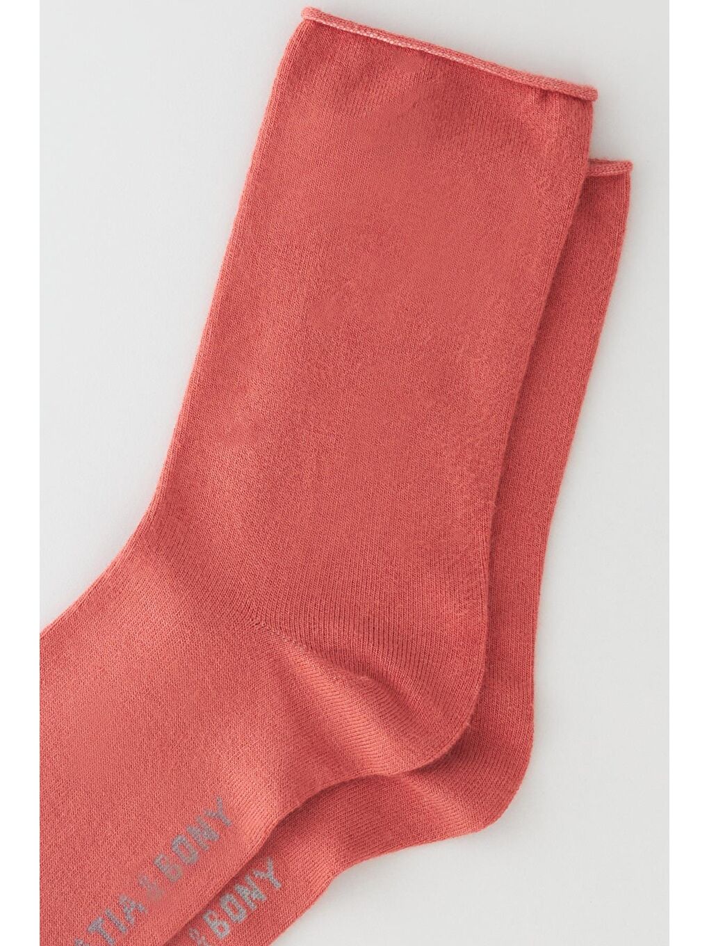 Pembe Kadın Gülkurusu Renkli Lastiksiz Modal Kumaş İnce Soket Çorap-1