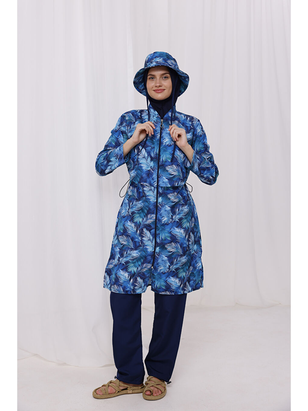 Paraşüt Tam Kapalı Tesettür Mayo 2503 Tülay Lacivert-3