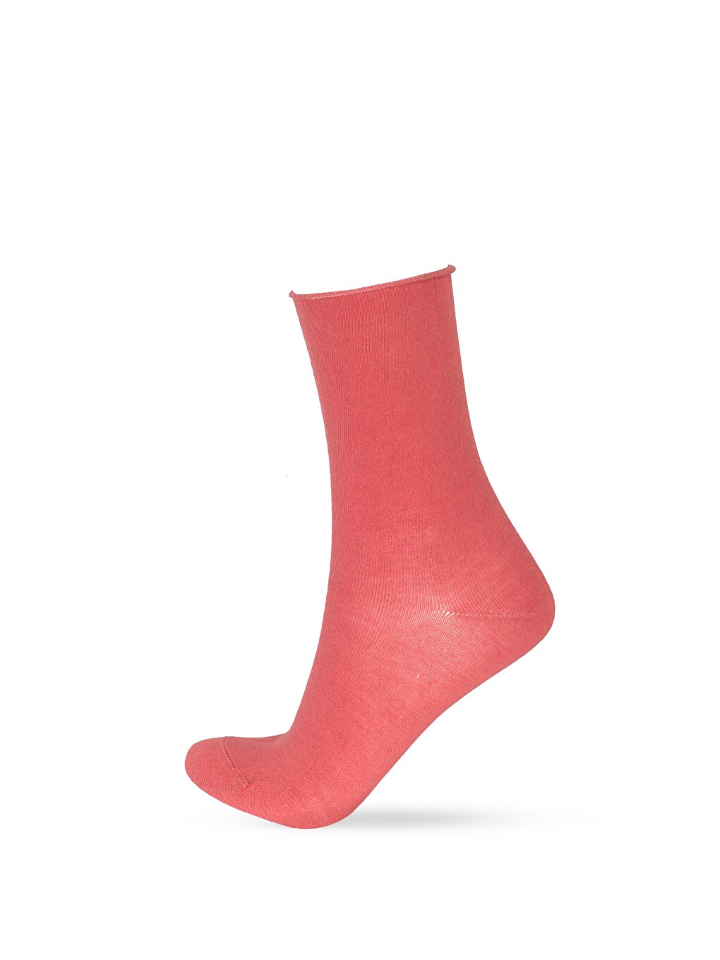 Pembe Kadın Gülkurusu Renkli Lastiksiz Modal Kumaş İnce Soket Çorap-2