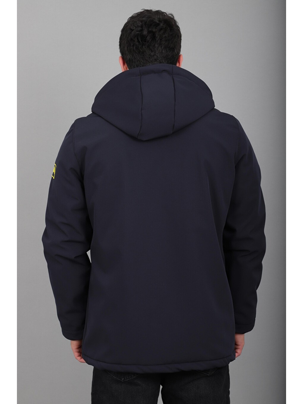 Lacivert Su Ve Rüzgar Geçirmez Outdoor Softshell Kışlık Mont Pldp 3014_50510-4