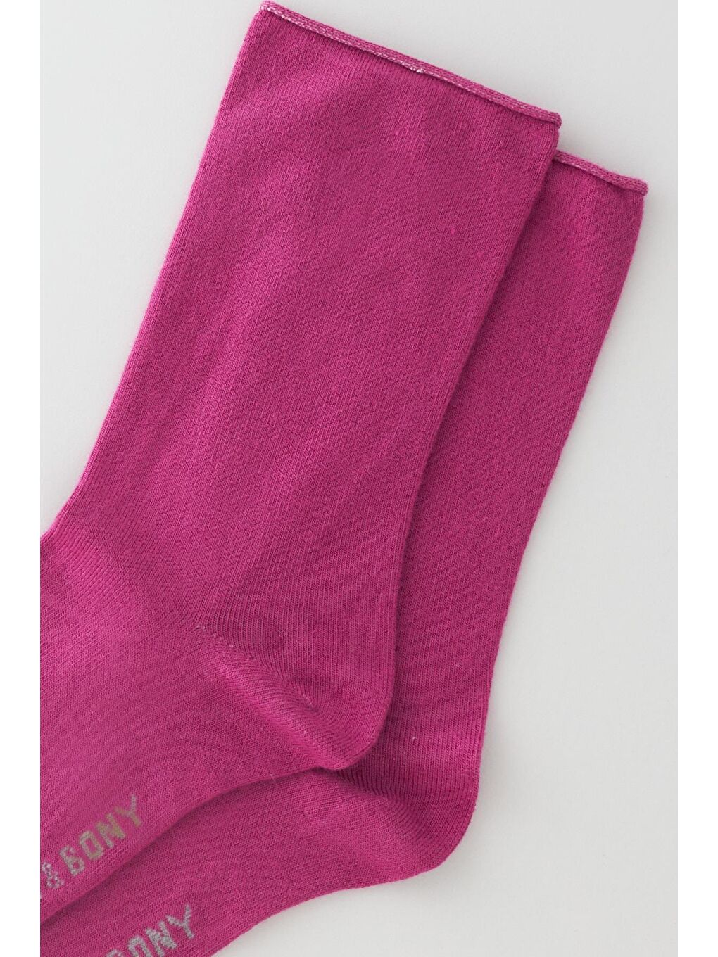 Kadın Mor Renkli Lastiksiz Modal Kumaş İnce Soket Çorap-1