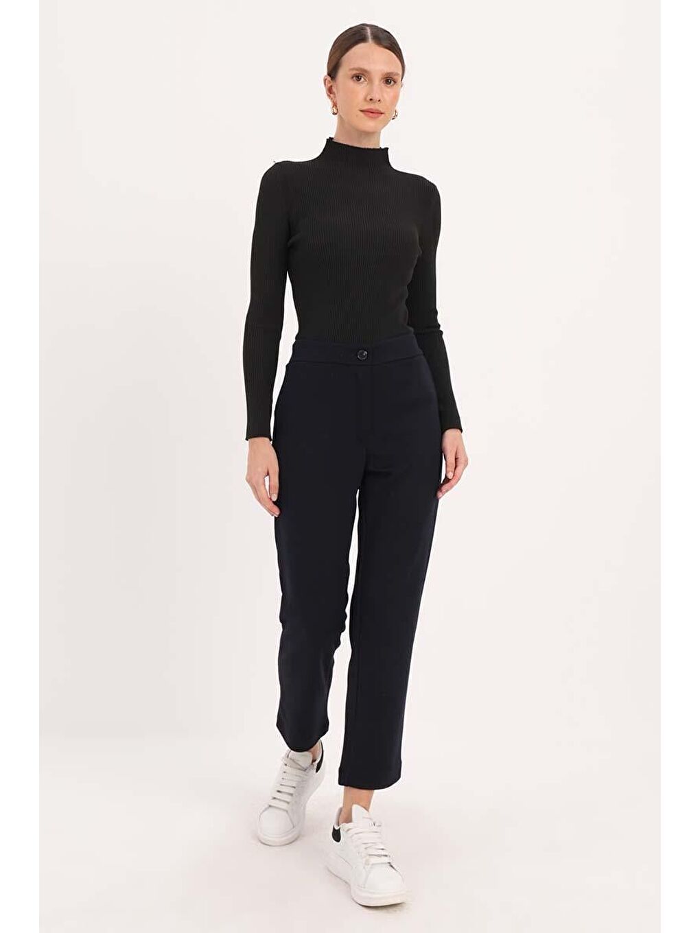 Lacivert-Rahat Kalıp Dar Paça Pantolon