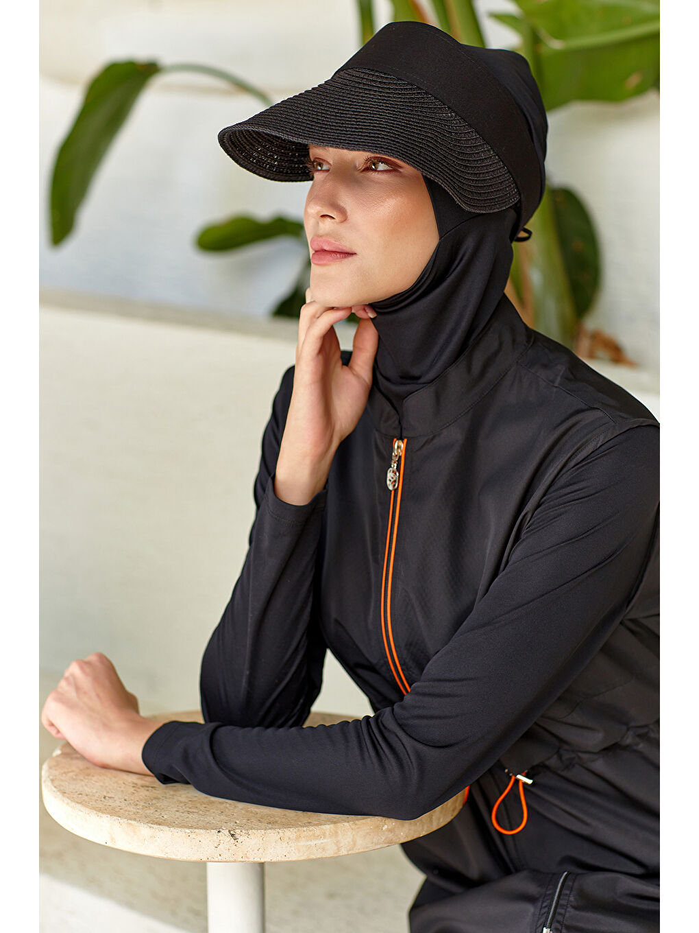 Spor Model Tam Kapalı Tesettür Mayo 3314 Siyah