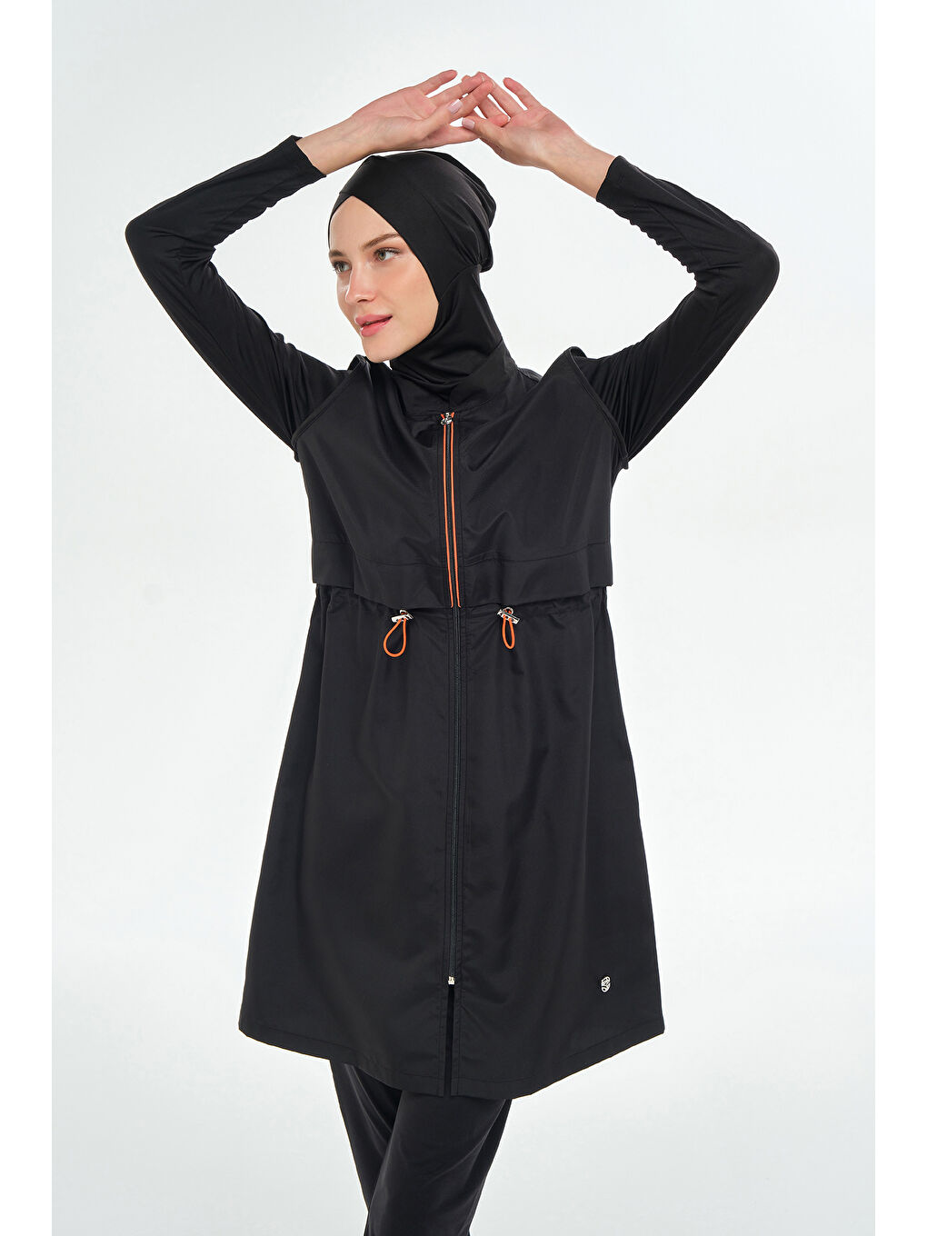 Spor Model Tam Kapalı Tesettür Mayo 3314 Siyah-2