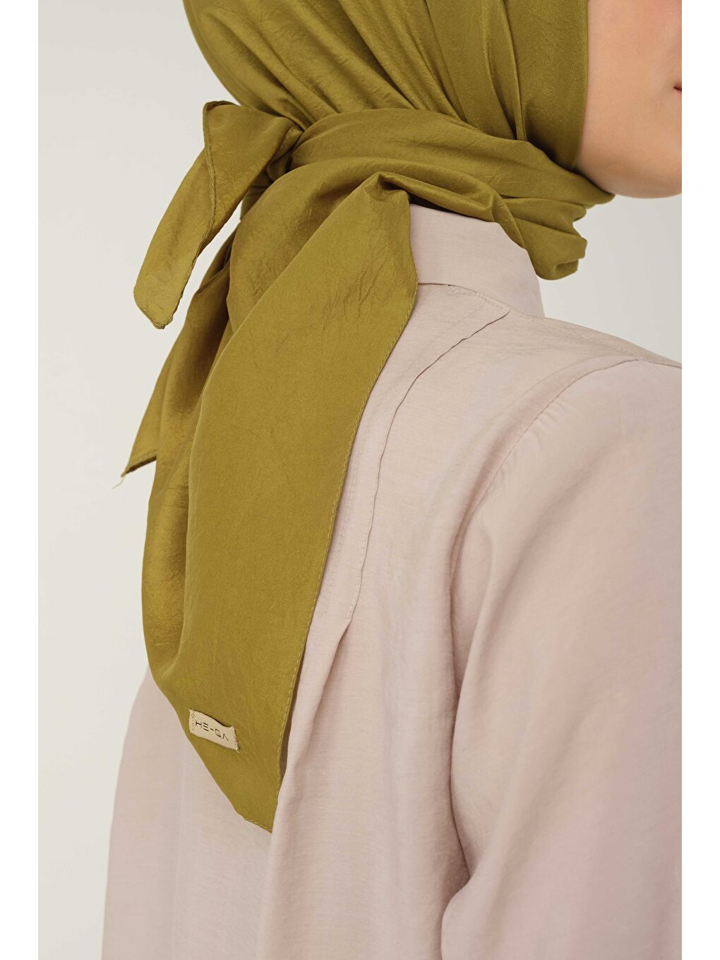 Yeşil Soft Kraş Eşarp Olive-3