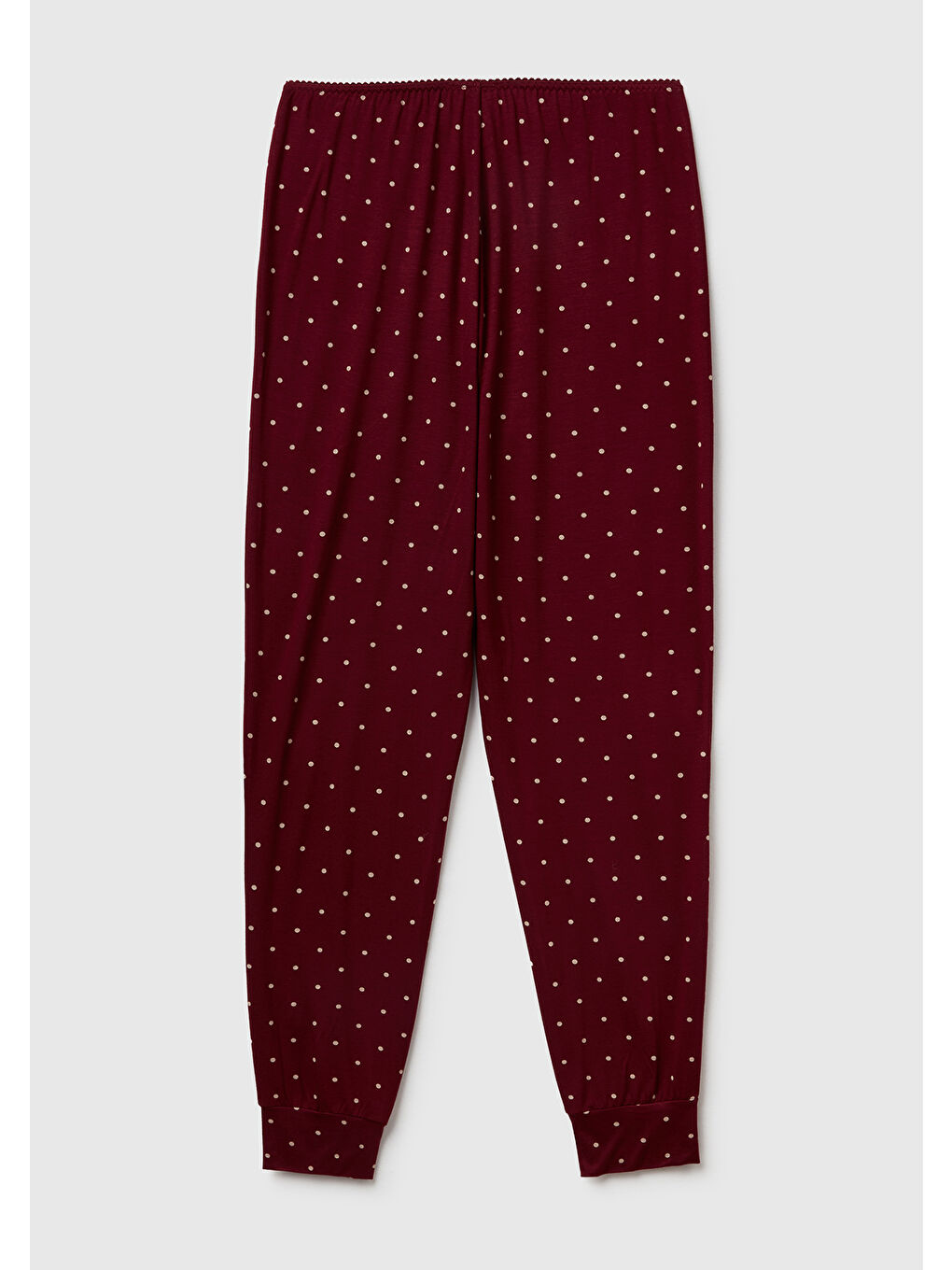 Kadın Bordo Viskoz Karışımlı Esnek Pijama Altı-3