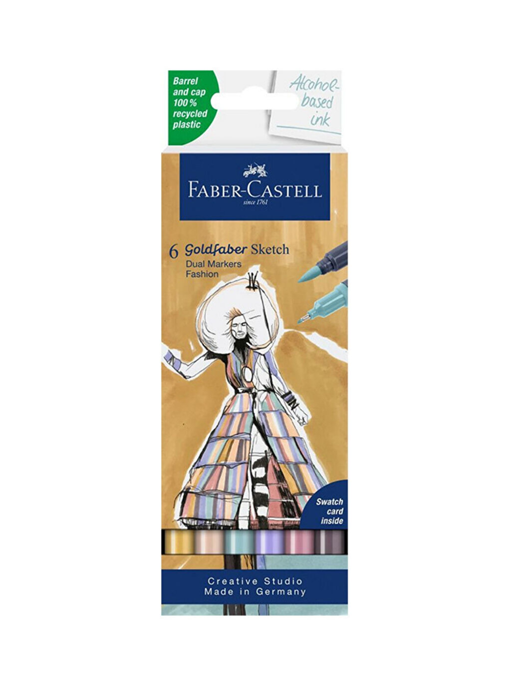Goldfaber Sketch Marker Fashion 6'lı Set,Çift Fineliner Uçlu