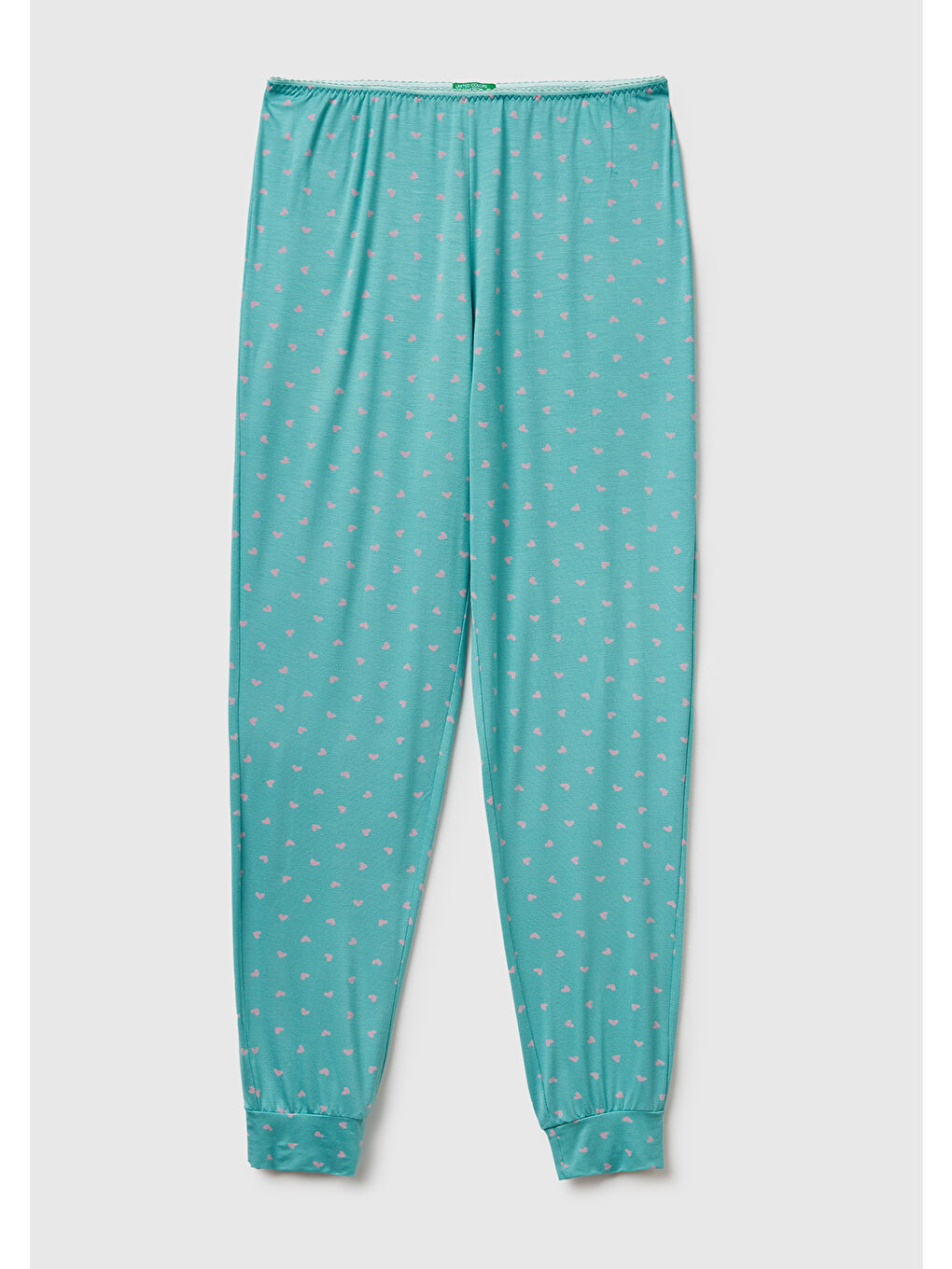 Kadın Turkuaz Viskoz Karışımlı Esnek Pijama Altı-1