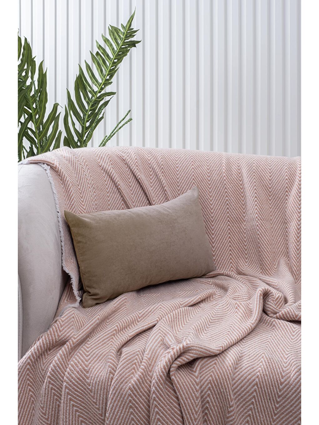 Panoroma Süet Dokulu Düz Punch (Panç) İçin Uygun Kahverengi 40x40 Dekoratif Kırlent Kılıfı-1