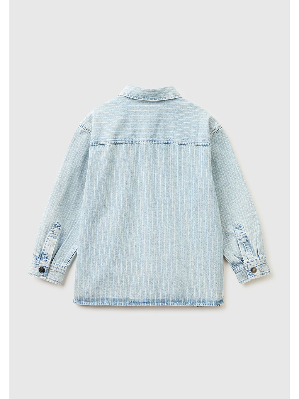 Karışık Erkek Çocuk Logo Nakışlı İki Cepli Denim Gömlek-1