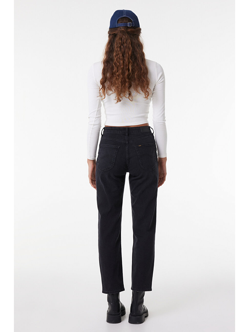 Bej Carol Regular Fit Normal Kesim Yüksek Bel Antrasit Jean Jean Pantolon-3