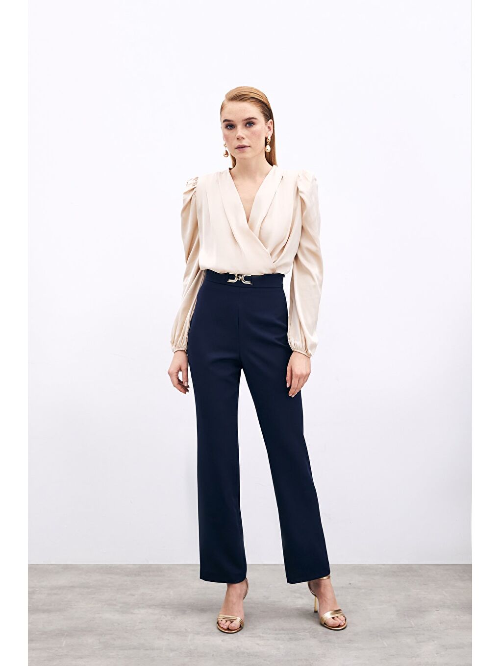 Aksesuar Detaylı Pantolon - Lacivert