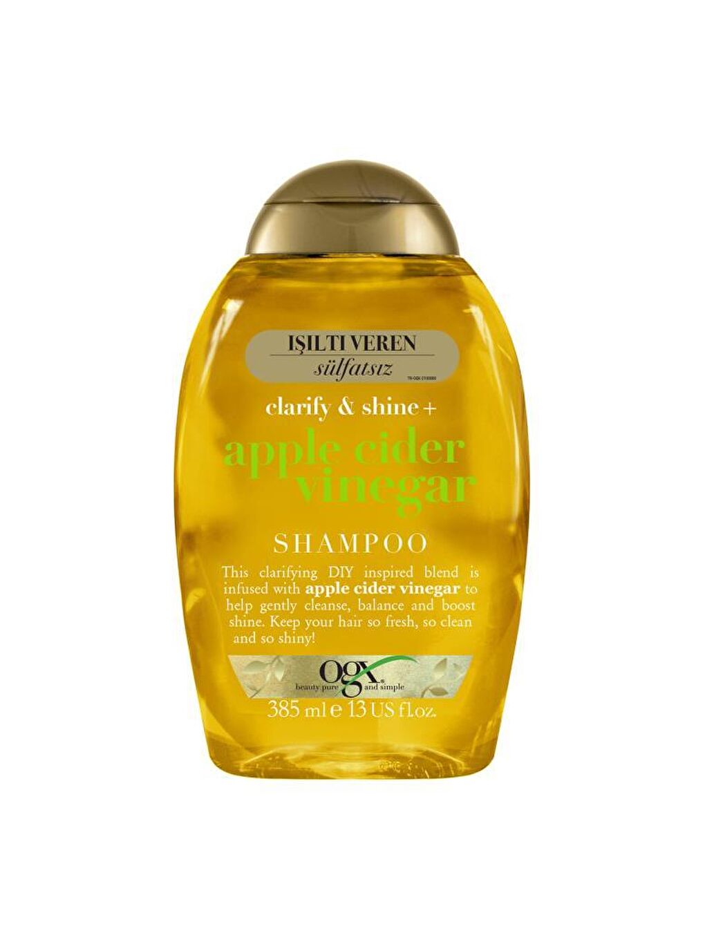 Işıltı Veren Elma Sirkesi Sülfatsız Şampuan 385 ml-1