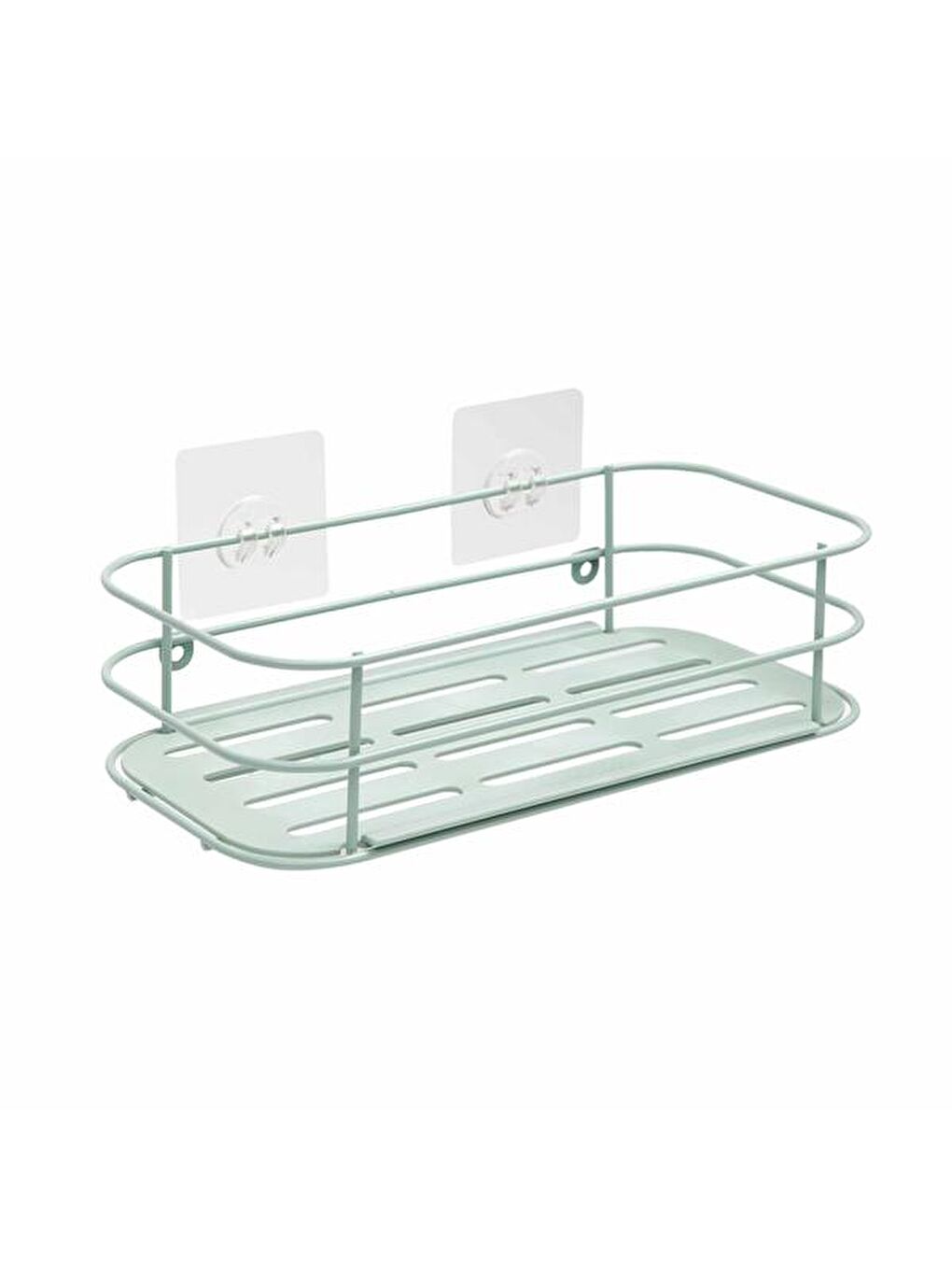 Yeşil Kancalı Banyo Duş Rafı - Mint-1