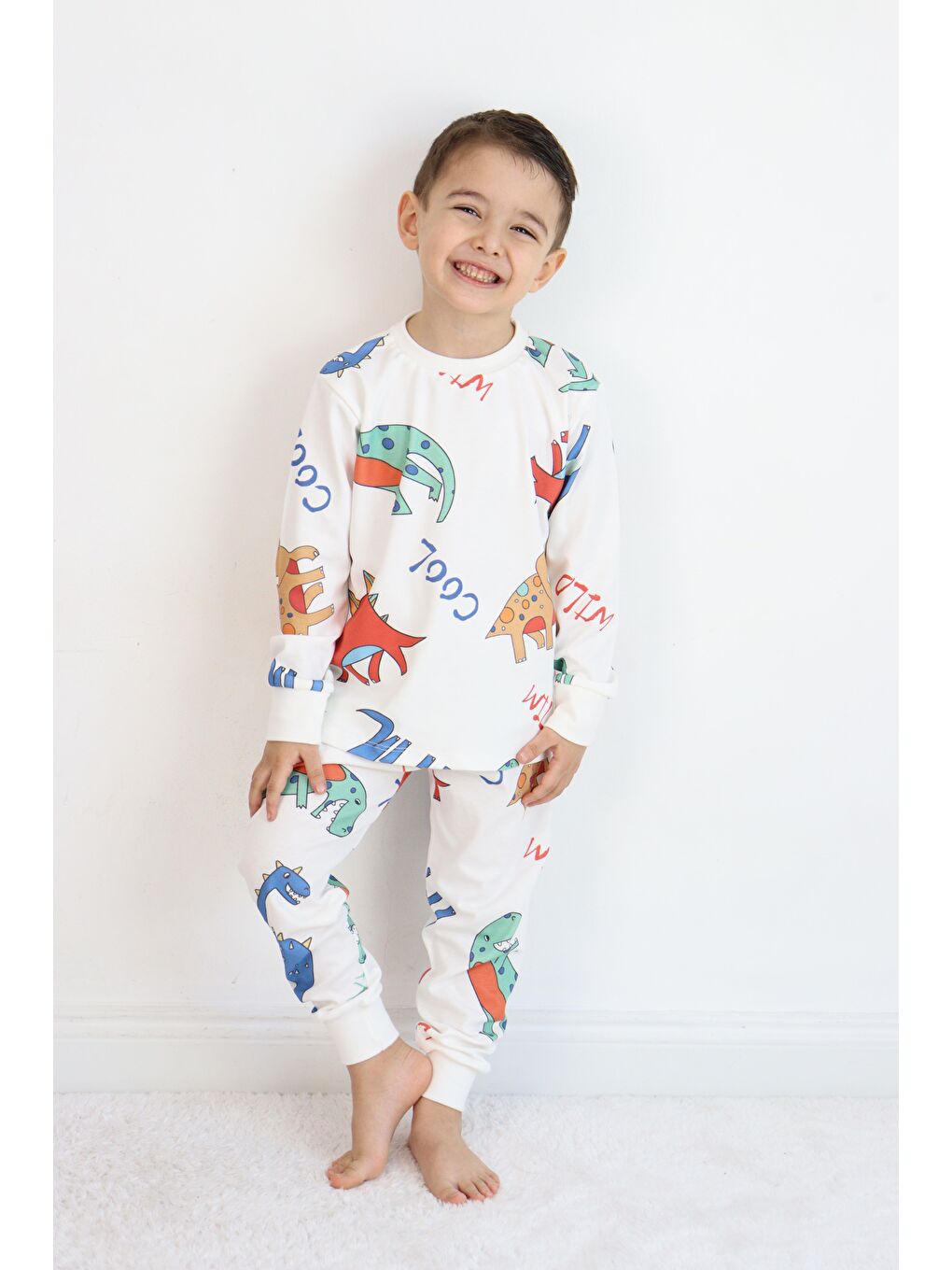 Beyaz Erkek Pijama Takımı-2