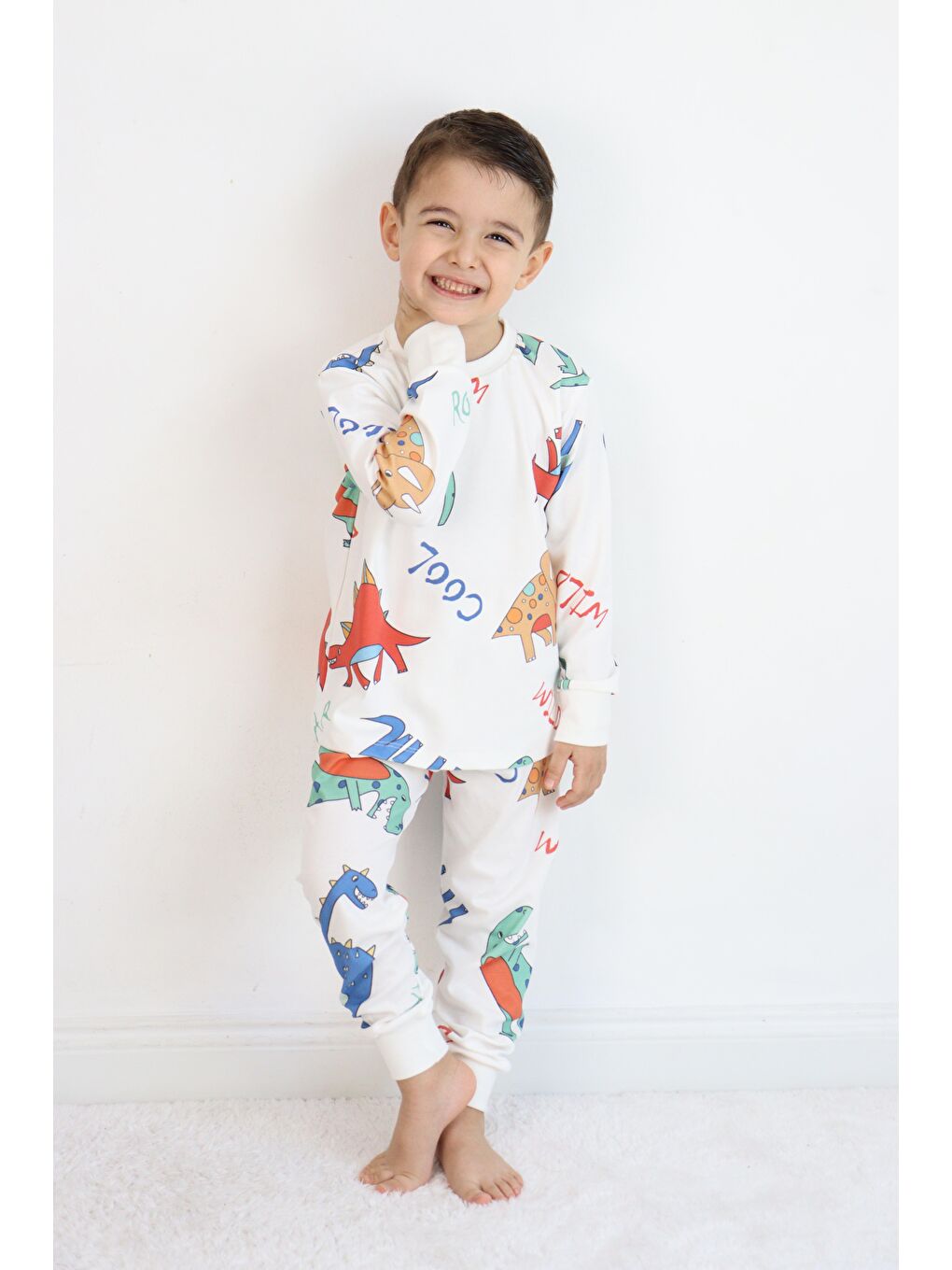 Beyaz Erkek Pijama Takımı-3