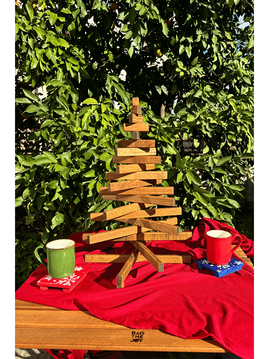 Leftover - El Yapımı Yılbaşı Ağacı - 54 cm  - Kahverengi-4