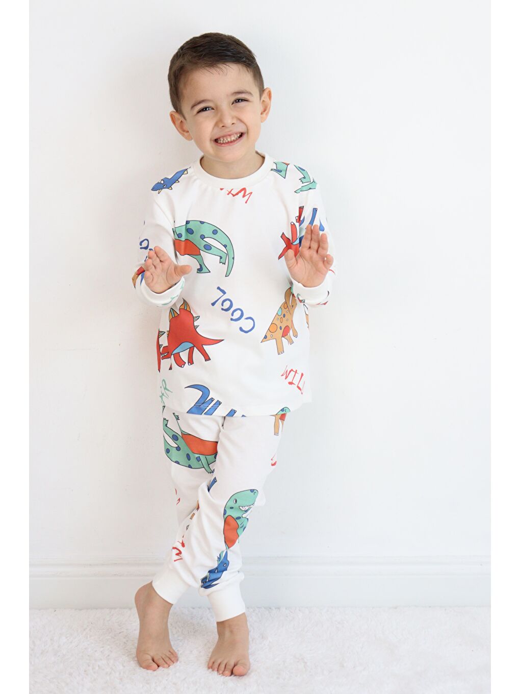 Beyaz Erkek Pijama Takımı-4