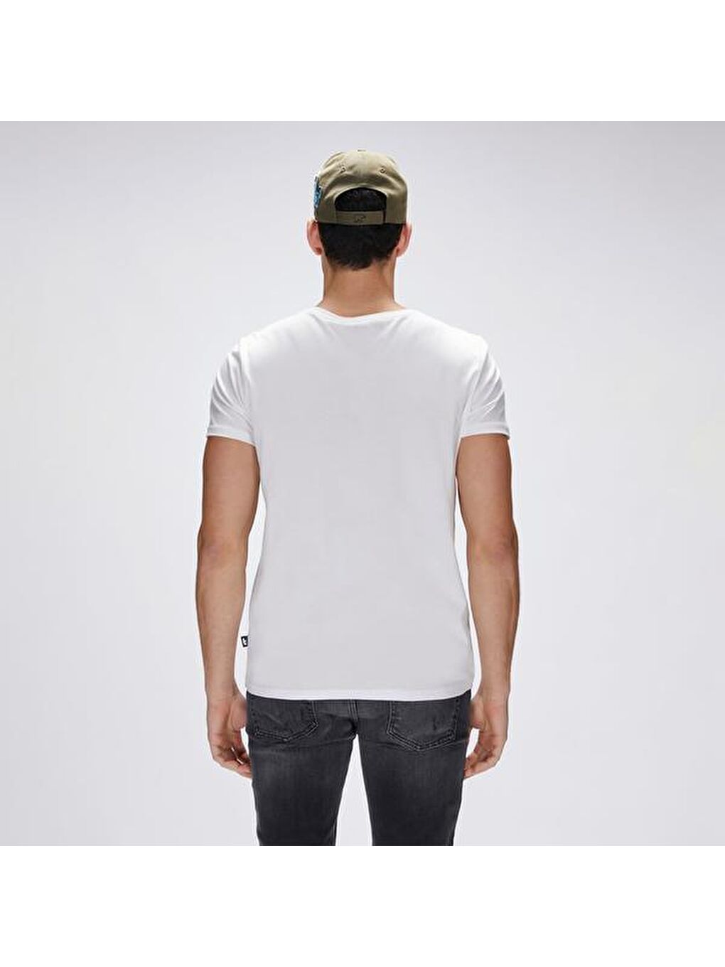 Draco Erkek Beyaz Yuvarlak Yaka Tişört-1