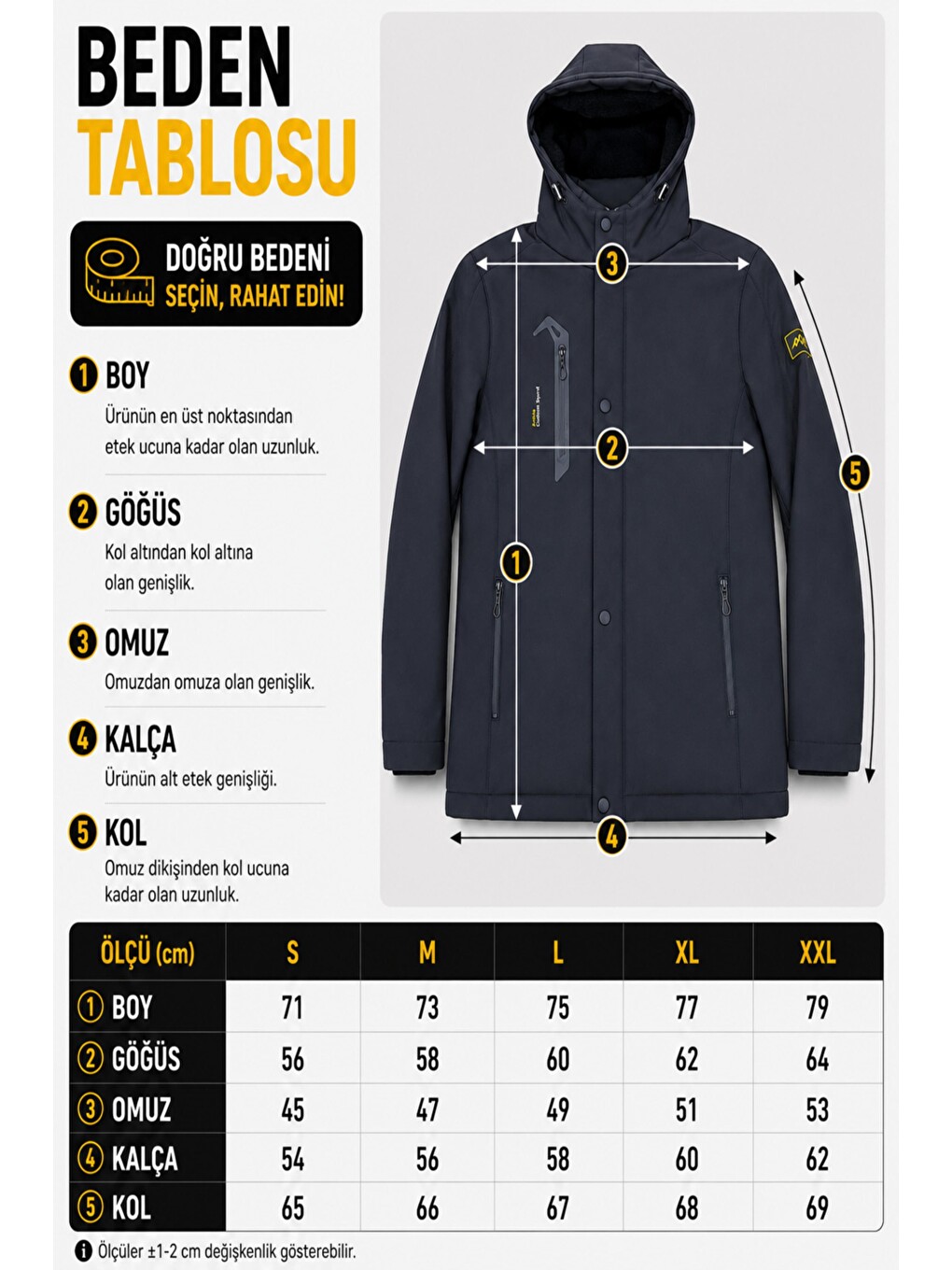 Antrasit Su Ve Rüzgar Geçirmez Outdoor Softshell Kışlık Mont Pldp 3014_50510-6