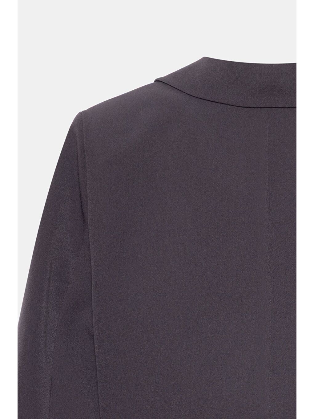 Acı Kahverengi Kadın Regular Fit Kruvaze Kapama Dokuma Crop Blazer Ceket -Şık & Spor-3