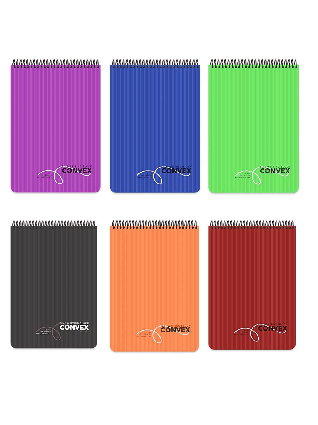 Convex Plastik Kapak Üstten Spiralli Not Defteri A6 100 Yaprak Kareli (1649)