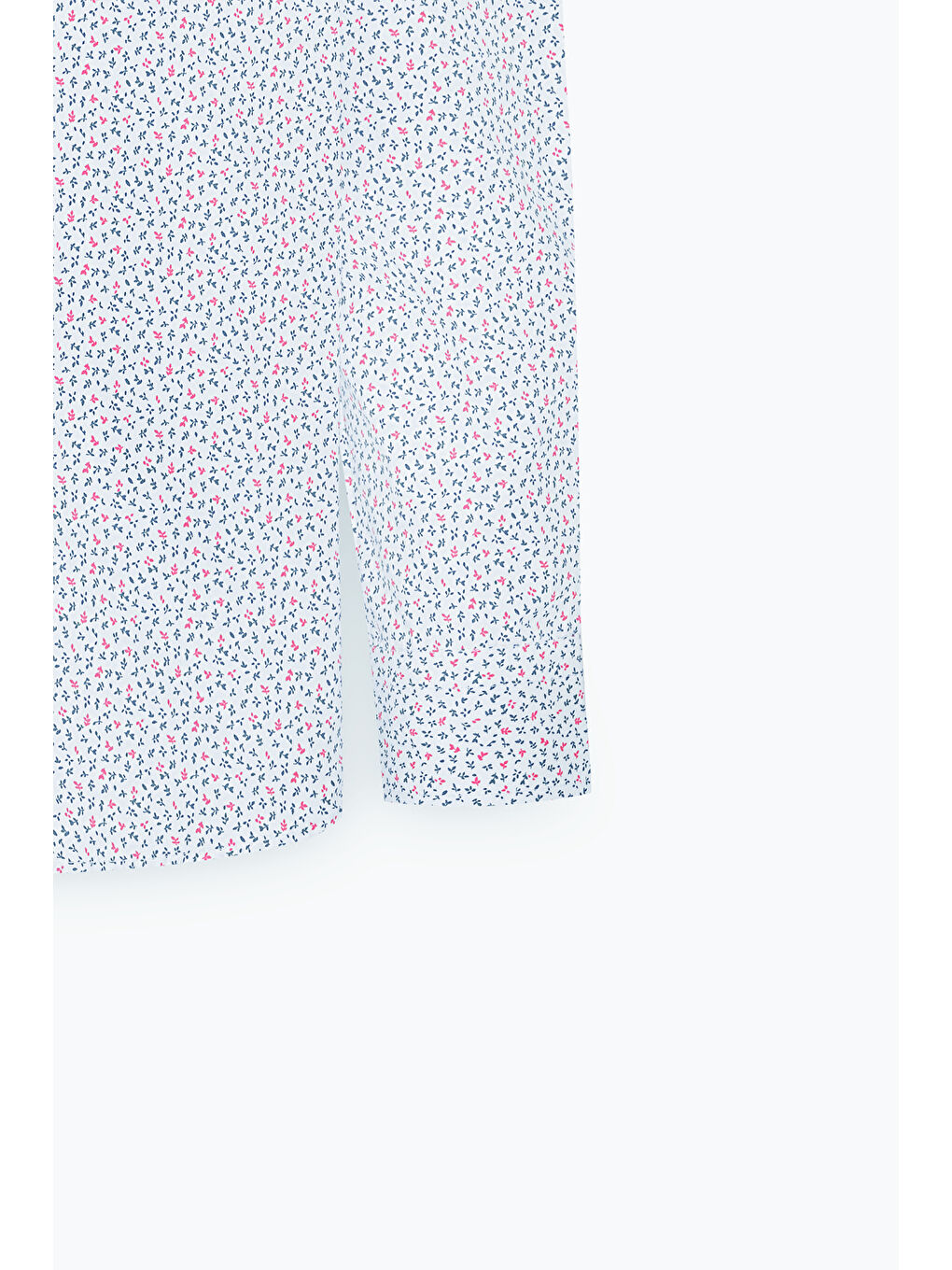 Erkek Beyaz Kırmızı Pamuklu Slim Fit Dar Kesim Klasik Yaka Baskılı Gömlek-3