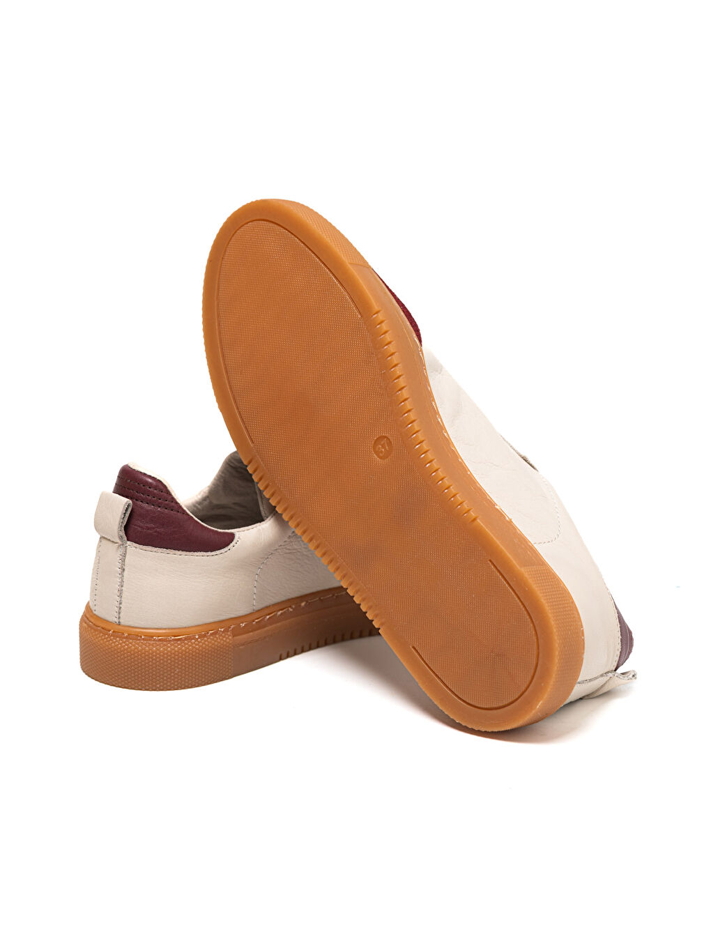 Bej Kadın Sneaker ( Günlük) MAR-25Y-192-3030 Crema-Bordo-3
