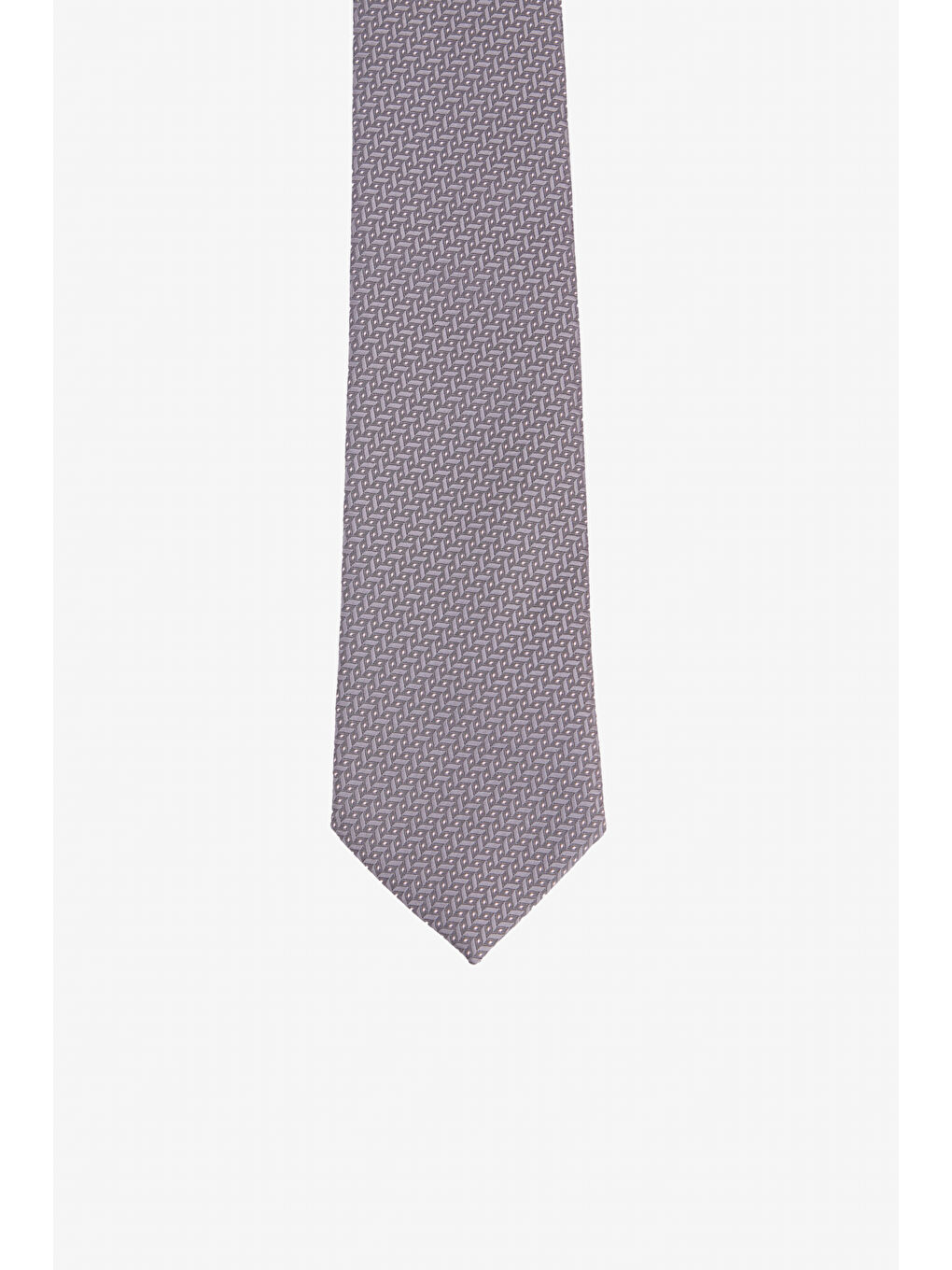 Erkek Gri-Pembe Desenli Kravat-1