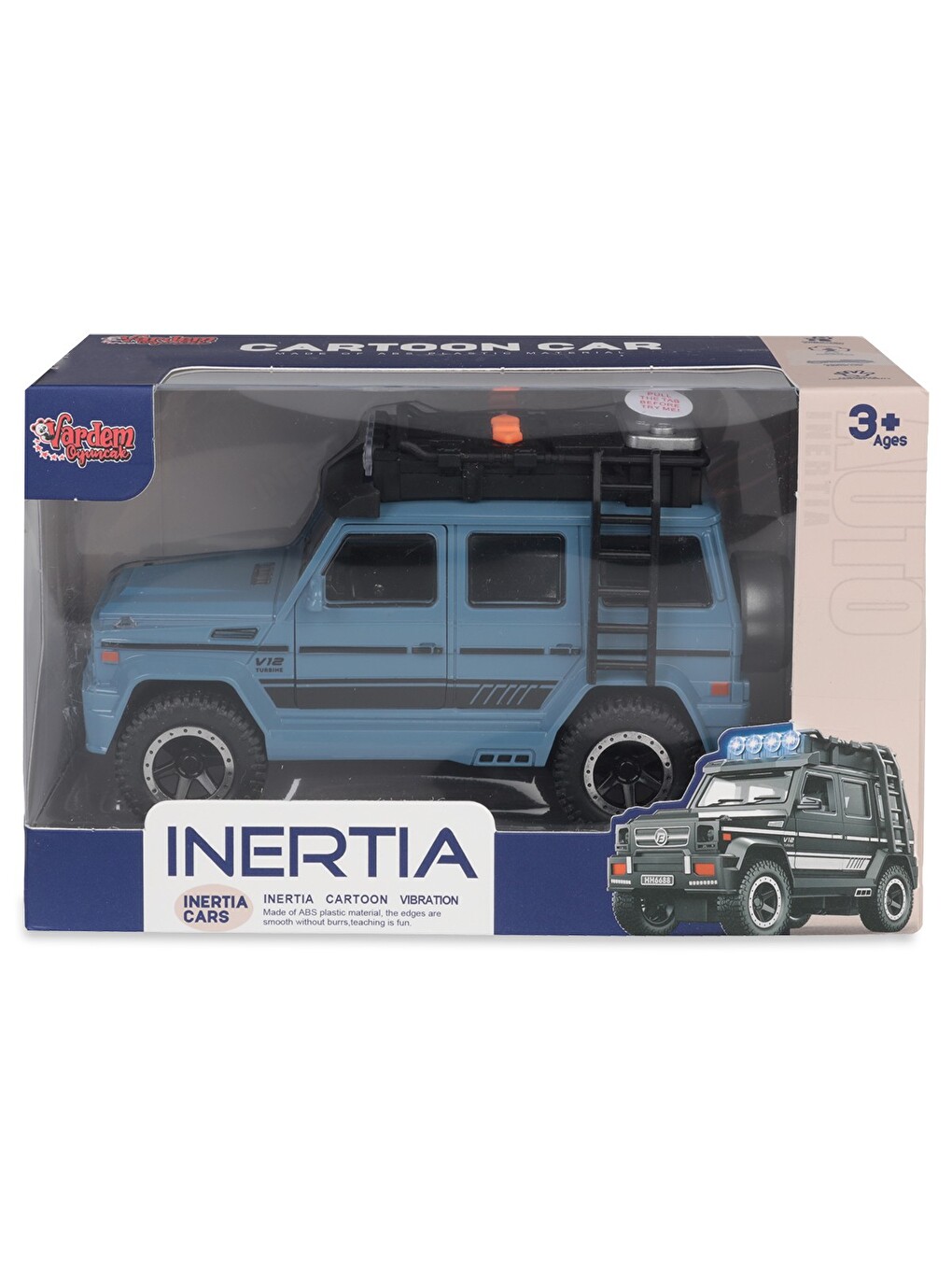 Kutulu Sürtmeli Işıklı Müzikli Off-road Lüks Araba - Mavi-1
