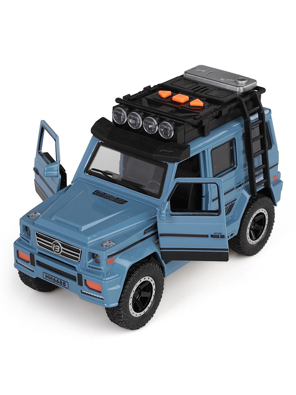Kutulu Sürtmeli Işıklı Müzikli Off-road Lüks Araba - Mavi-4