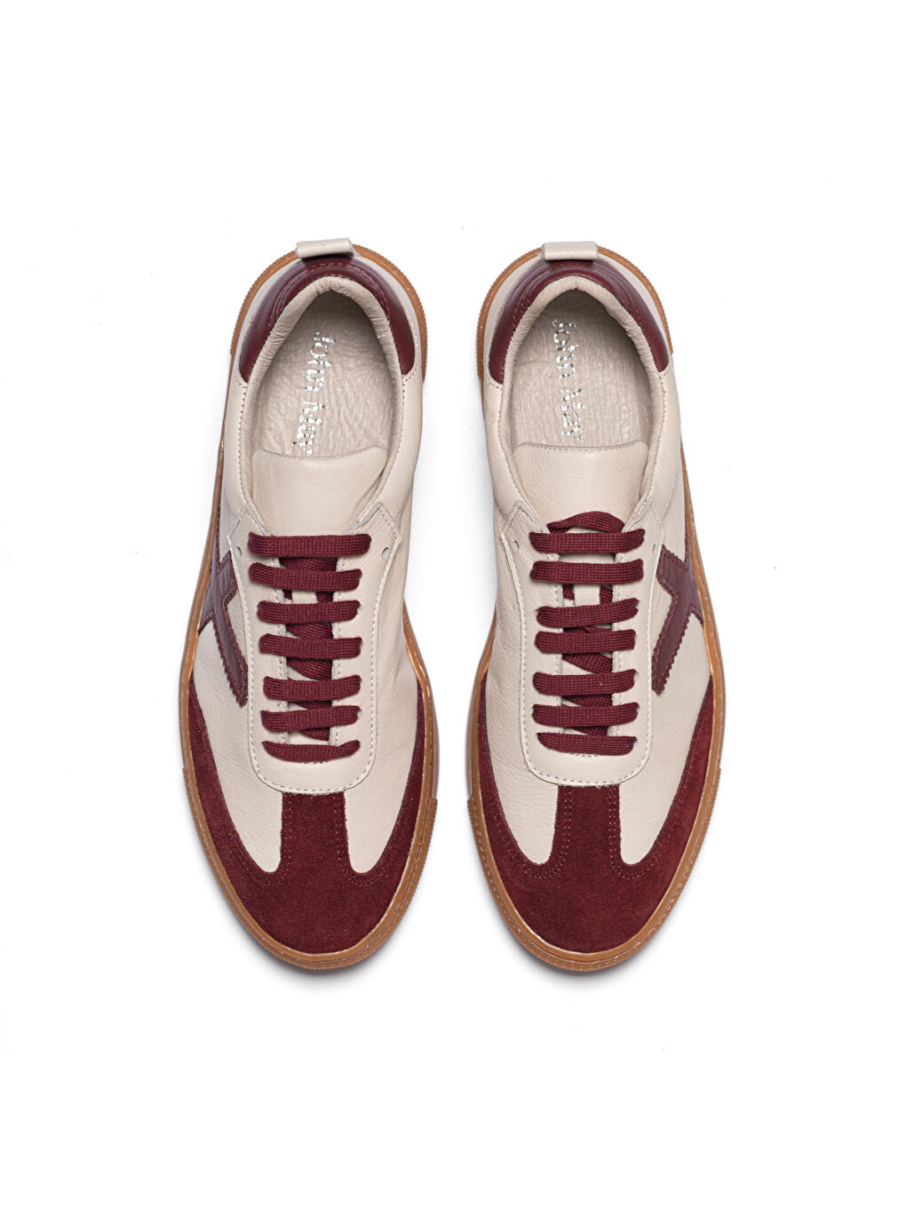 Bej Kadın Sneaker ( Günlük) MAR-25Y-192-3030 Crema-Bordo-4