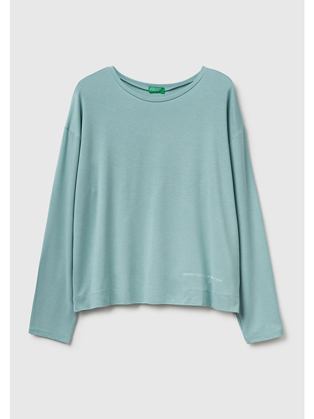 Kadın Açık Yeşil Modal Karışımlı Yırtmaçlı Bisiklet Yaka Pijama Üstü-1