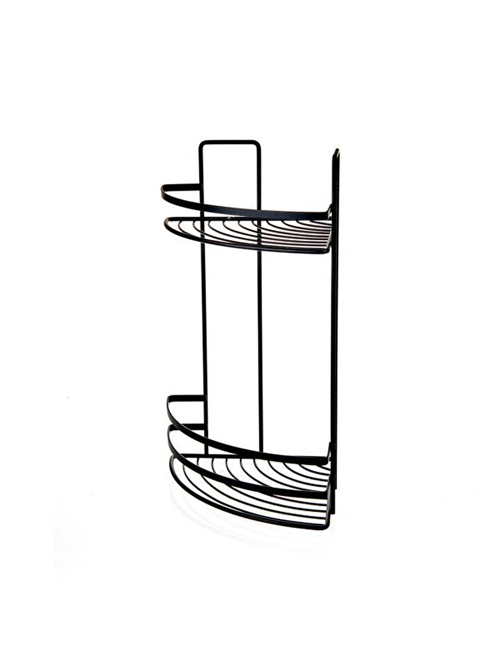 2 Katlı Lamalı Duş Rafı - Siyah-2