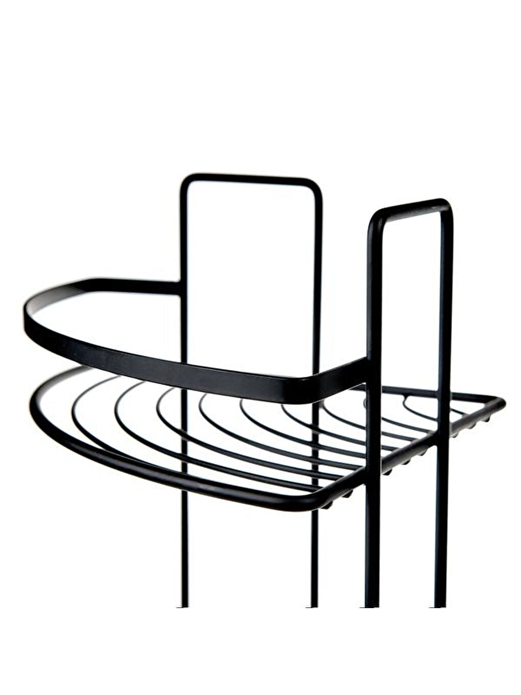 2 Katlı Lamalı Duş Rafı - Siyah-4