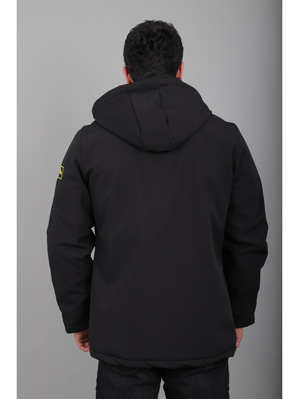 Siyah Su Ve Rüzgar Geçirmez Outdoor Softshell Kışlık Mont Pldp 3014_50510-4