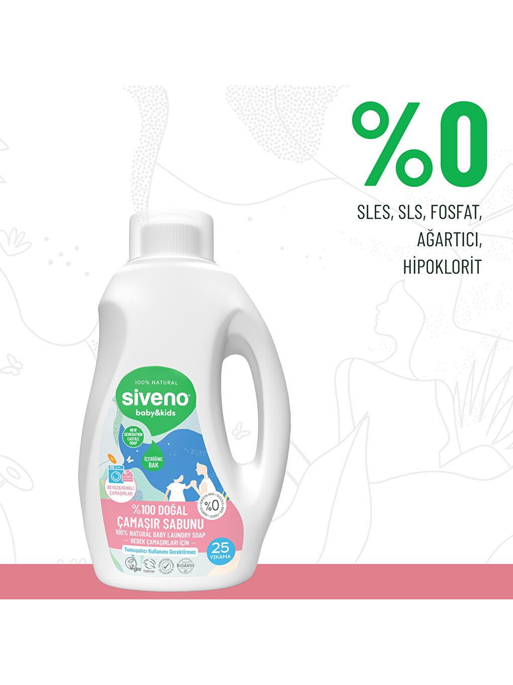 %100 Doğal Bebek Çamaşır Sabunu Kendinden Yumuşatıcılı Bitkisel Deterjan Konsantre Vegan 750 Ml-4