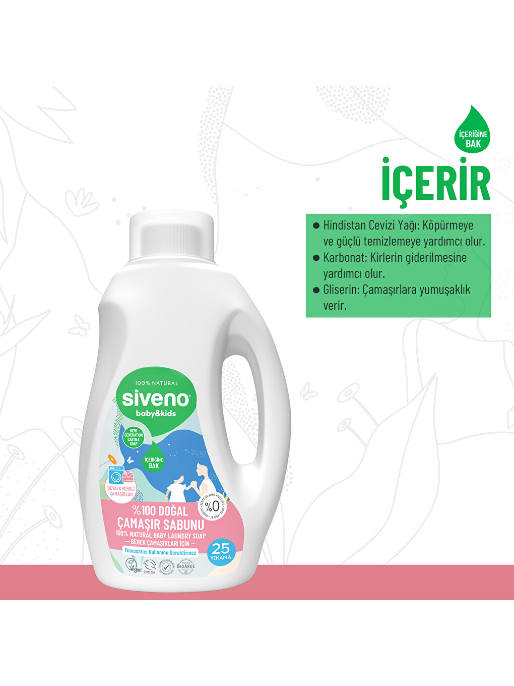 %100 Doğal Bebek Çamaşır Sabunu Kendinden Yumuşatıcılı Bitkisel Deterjan Konsantre Vegan 750 Ml-5
