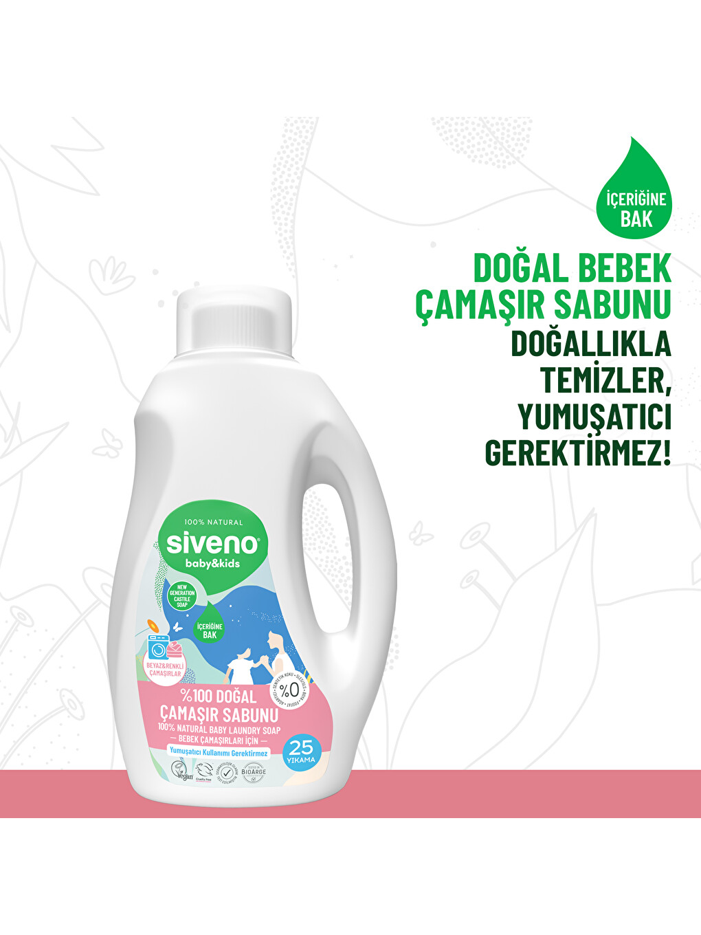 %100 Doğal Bebek Çamaşır Sabunu Kendinden Yumuşatıcılı Bitkisel Deterjan Konsantre Vegan 750 Ml-6