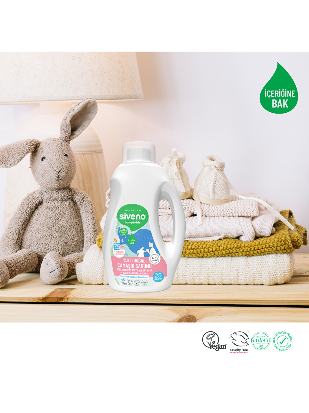 %100 Doğal Bebek Çamaşır Sabunu Kendinden Yumuşatıcılı Bitkisel Deterjan Konsantre Vegan 750 Ml-7