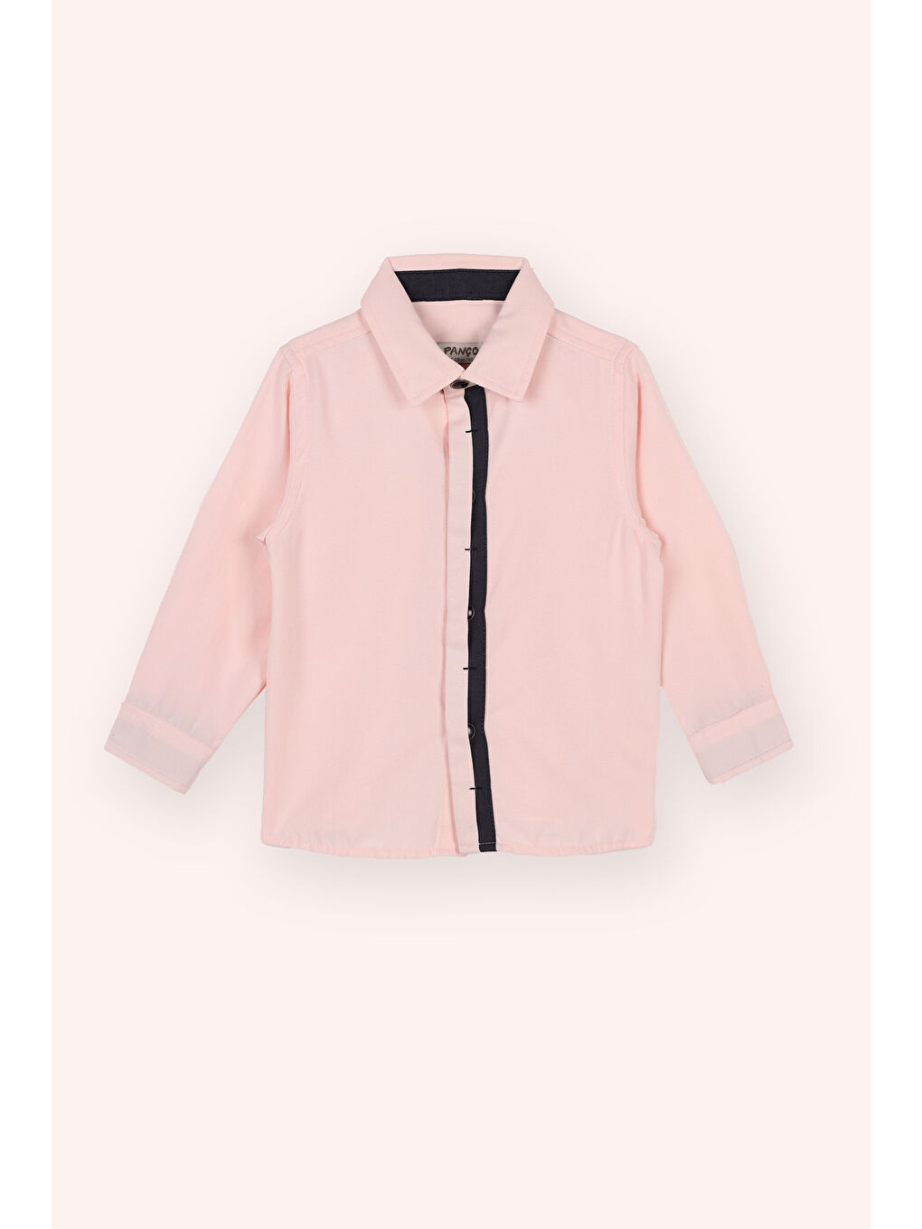 Erkek Çocuk Patı Bant Detaylı Gömlek Pembe