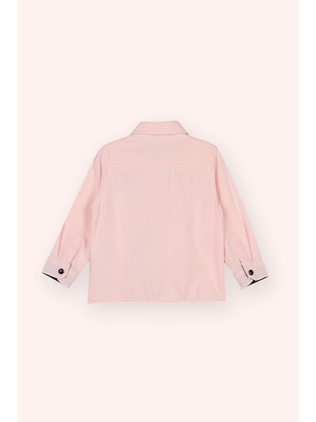 Erkek Çocuk Patı Bant Detaylı Gömlek Pembe-2