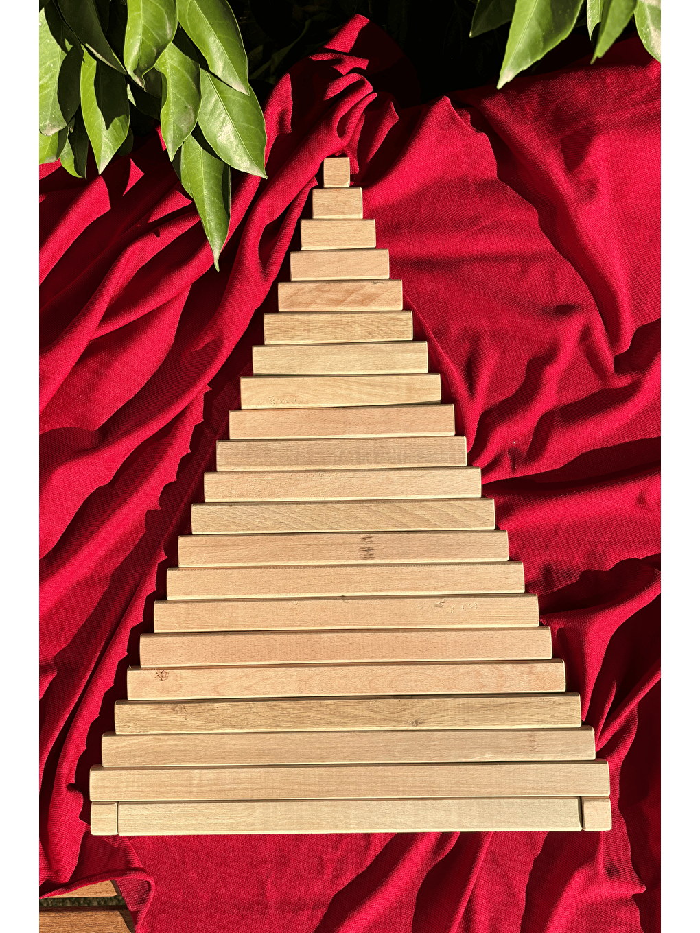 Bej Leftover - El Yapımı Yılbaşı Ağacı - 54 cm-4