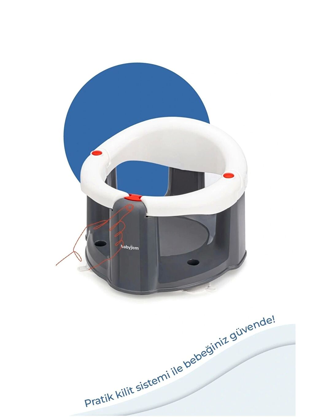 Önden Açılır Banyo & Mama Oturağı Beyaz-2